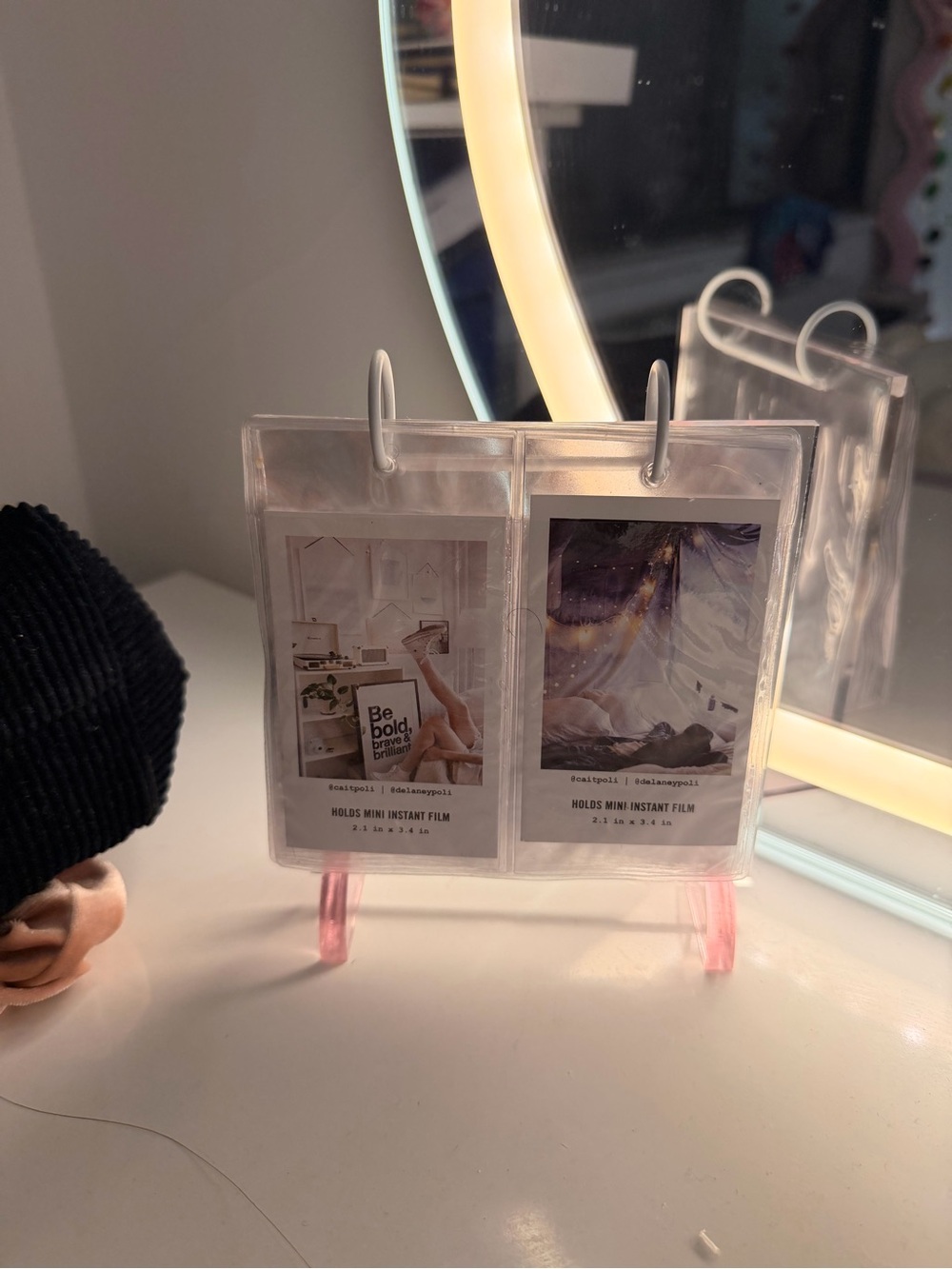 Fujifilm Clear Plastic Instant Photo Display with Pink Stand